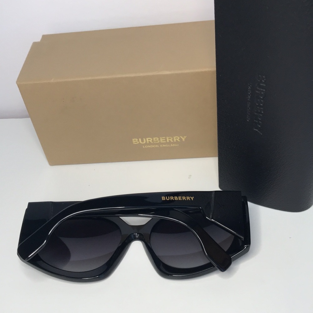 Burberry Women's BE4306 BE/4306 3001/8G Black Fashion Oval Sunglasses 60mm - Picture 14 of 16
